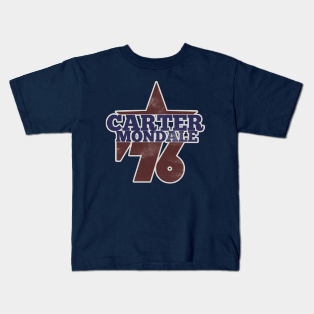 Carter Mondale 1976 Kids T-Shirt by bubbsnugg